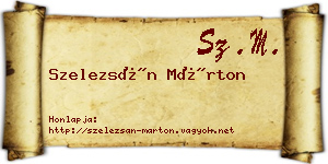 Szelezsán Márton névjegykártya